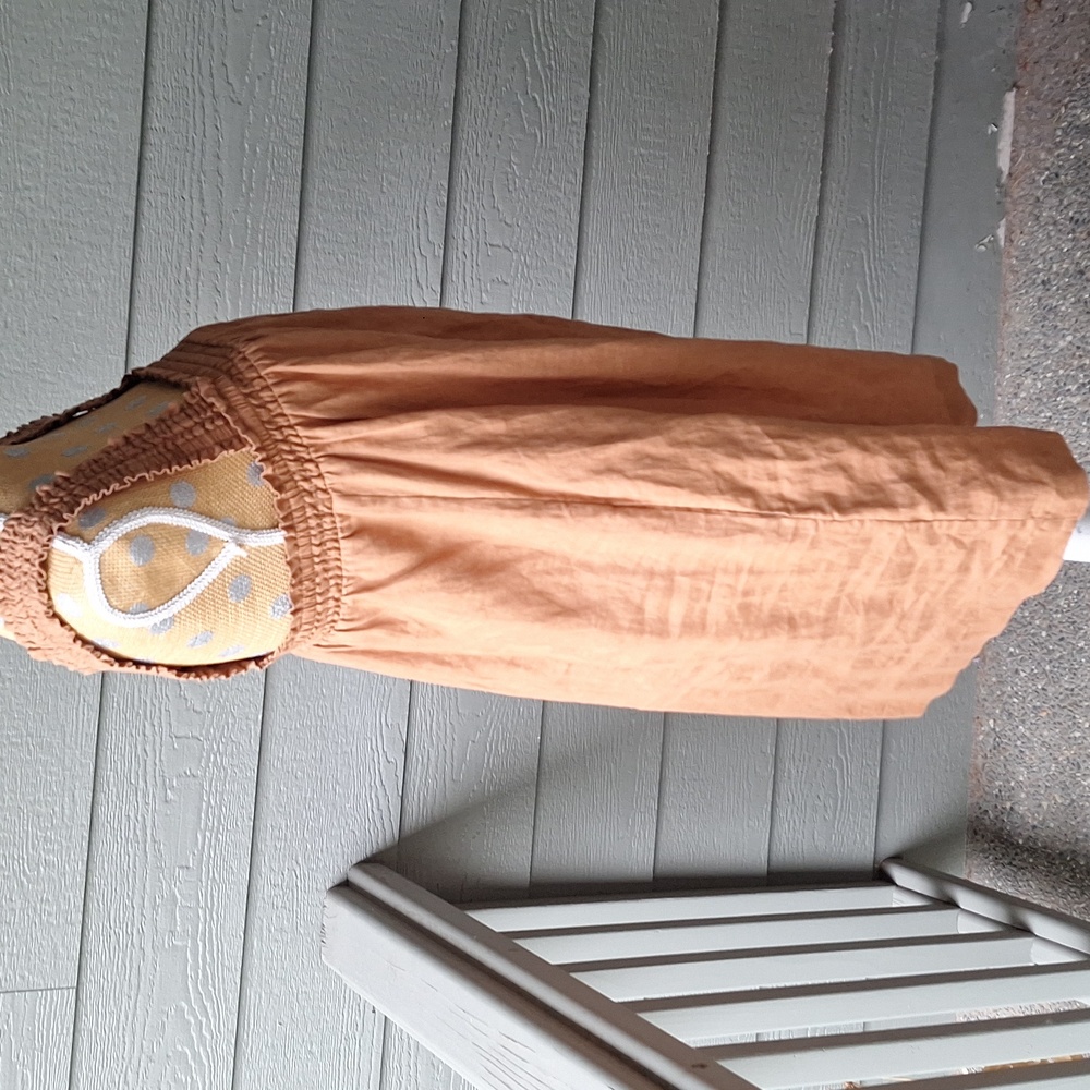 Everlane The Smocked Linen Dress Size XS Light Brown - Picture 12 of 14